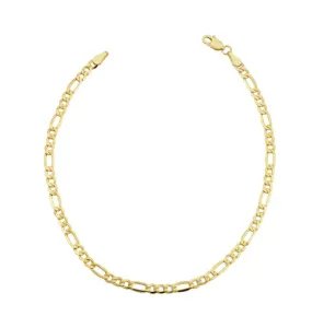 10k Yellow Gold 3.5-millimeter Figaro Bracelet