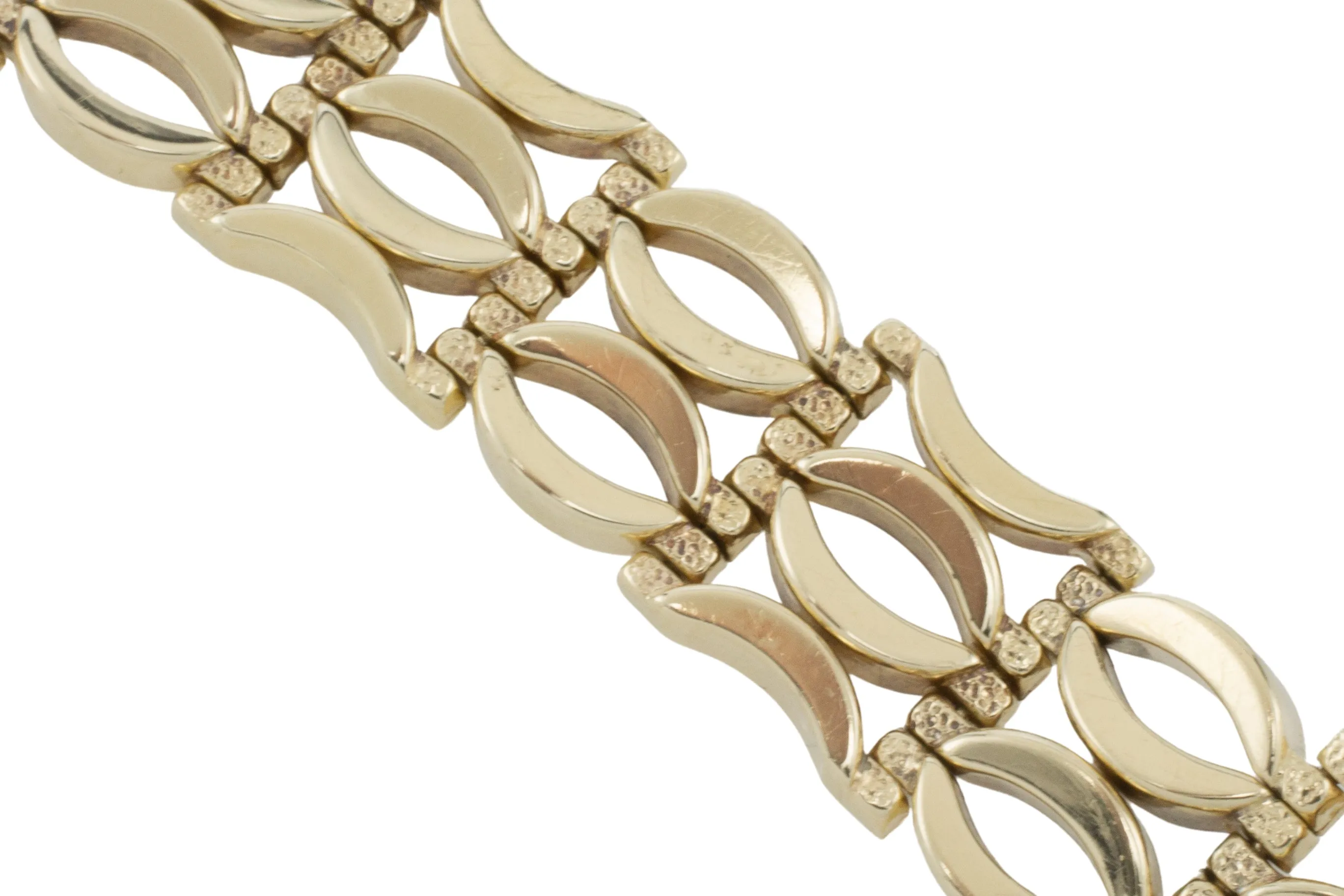 14 carat gold link bracelet