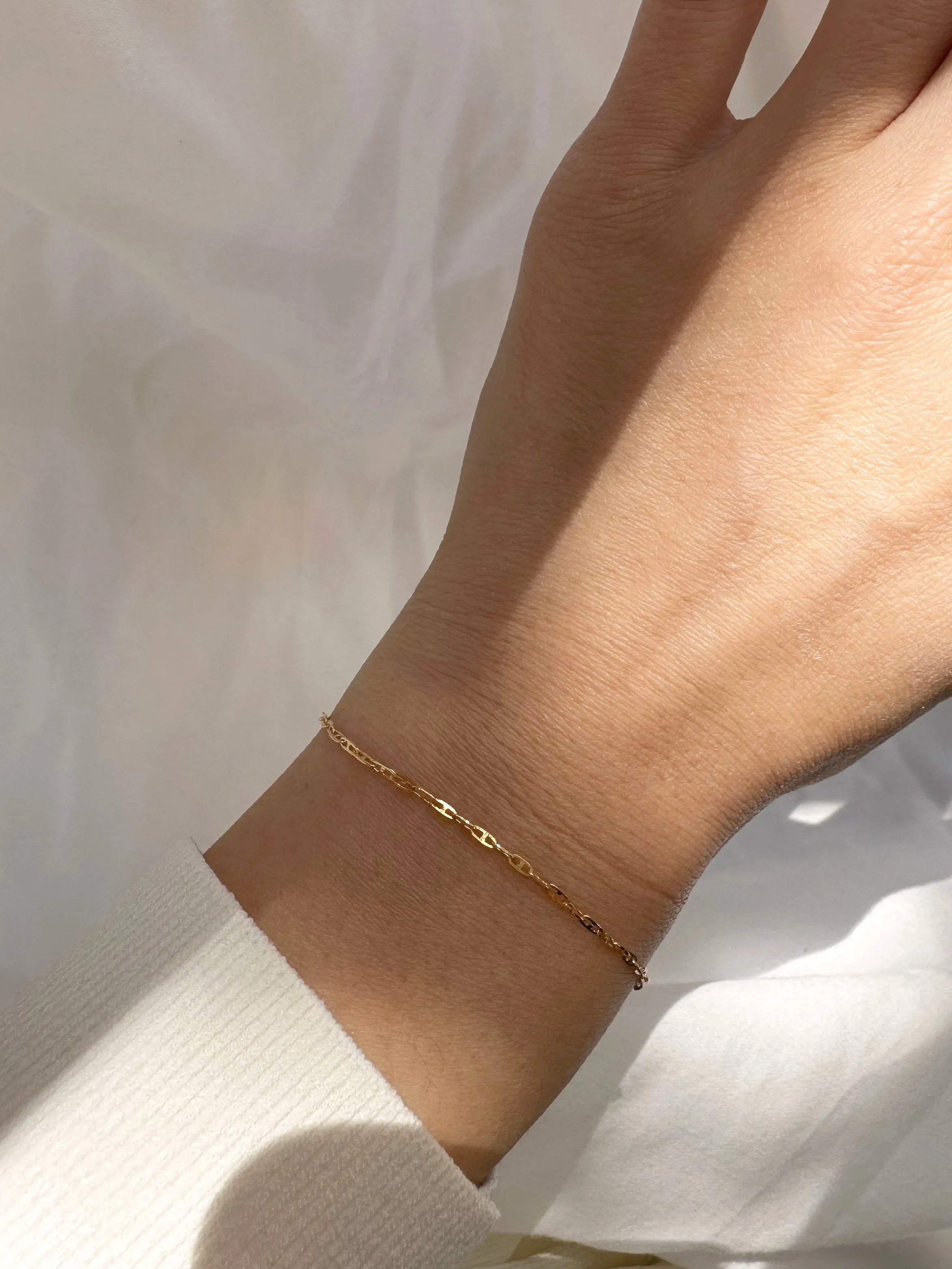 14k Gold Anchor Chain bracelet