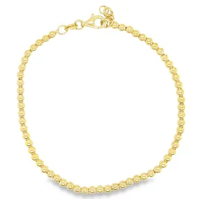 14k Yellow Gold Bead Link Bracelet