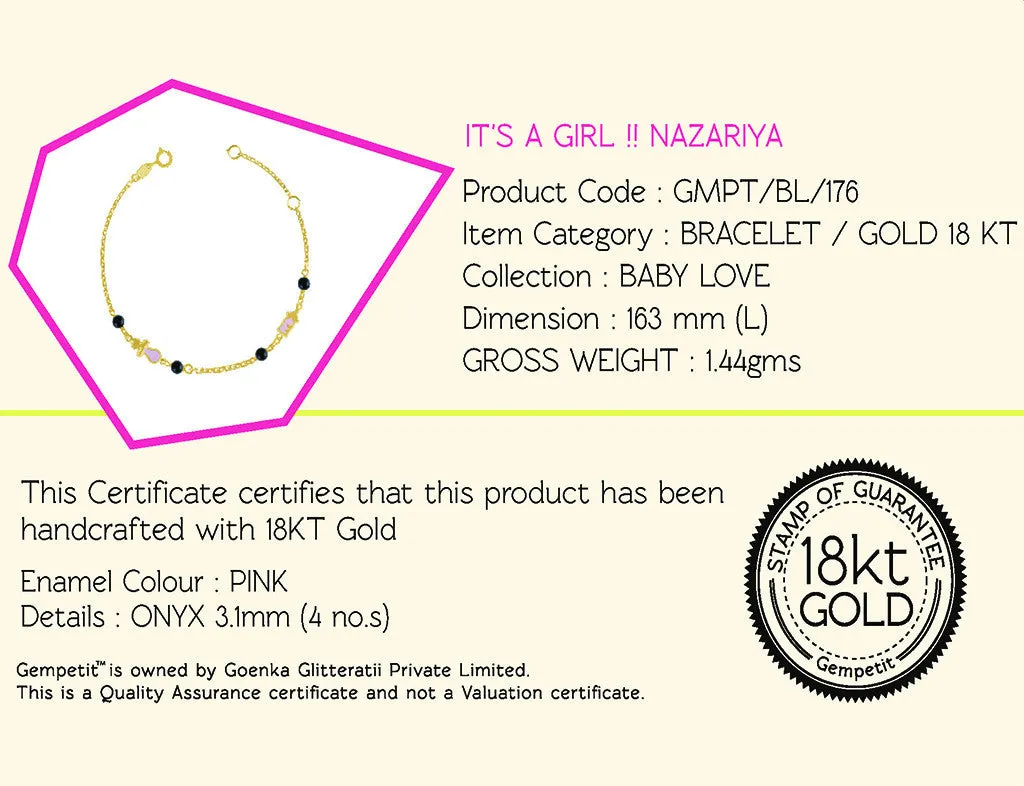 18K Gold Bracelet It's a Girl!! Nazariya <br> Baby Love Collection