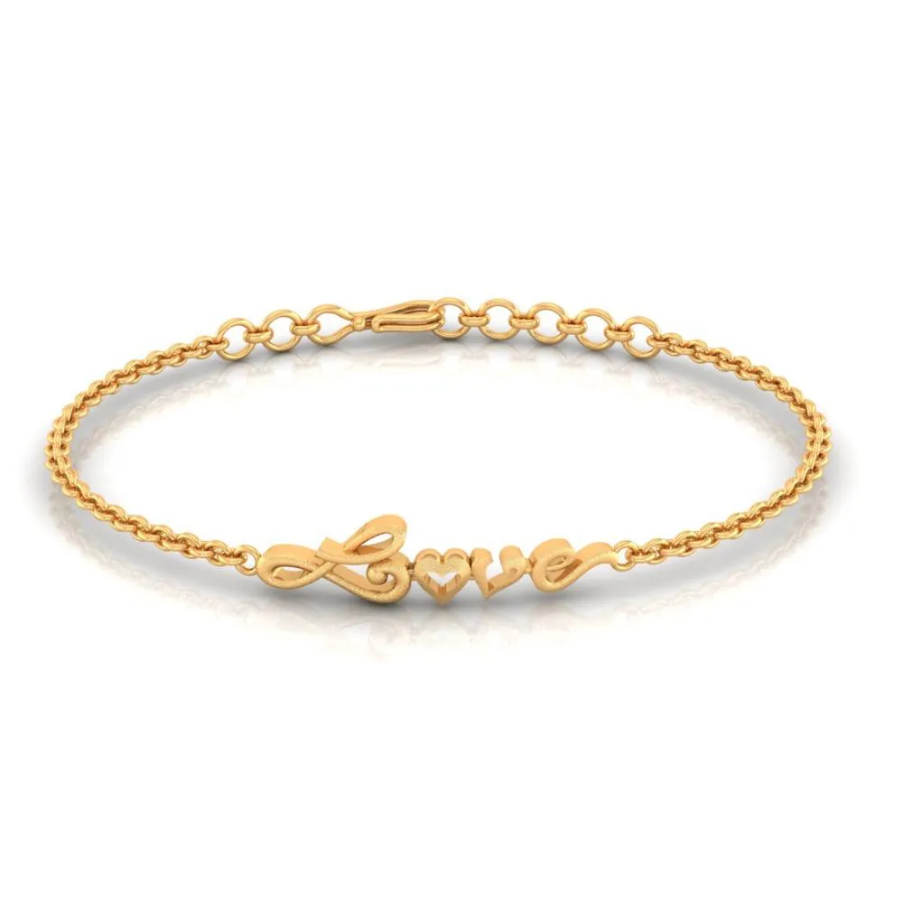 18k 'love' Word Gold Bracelets