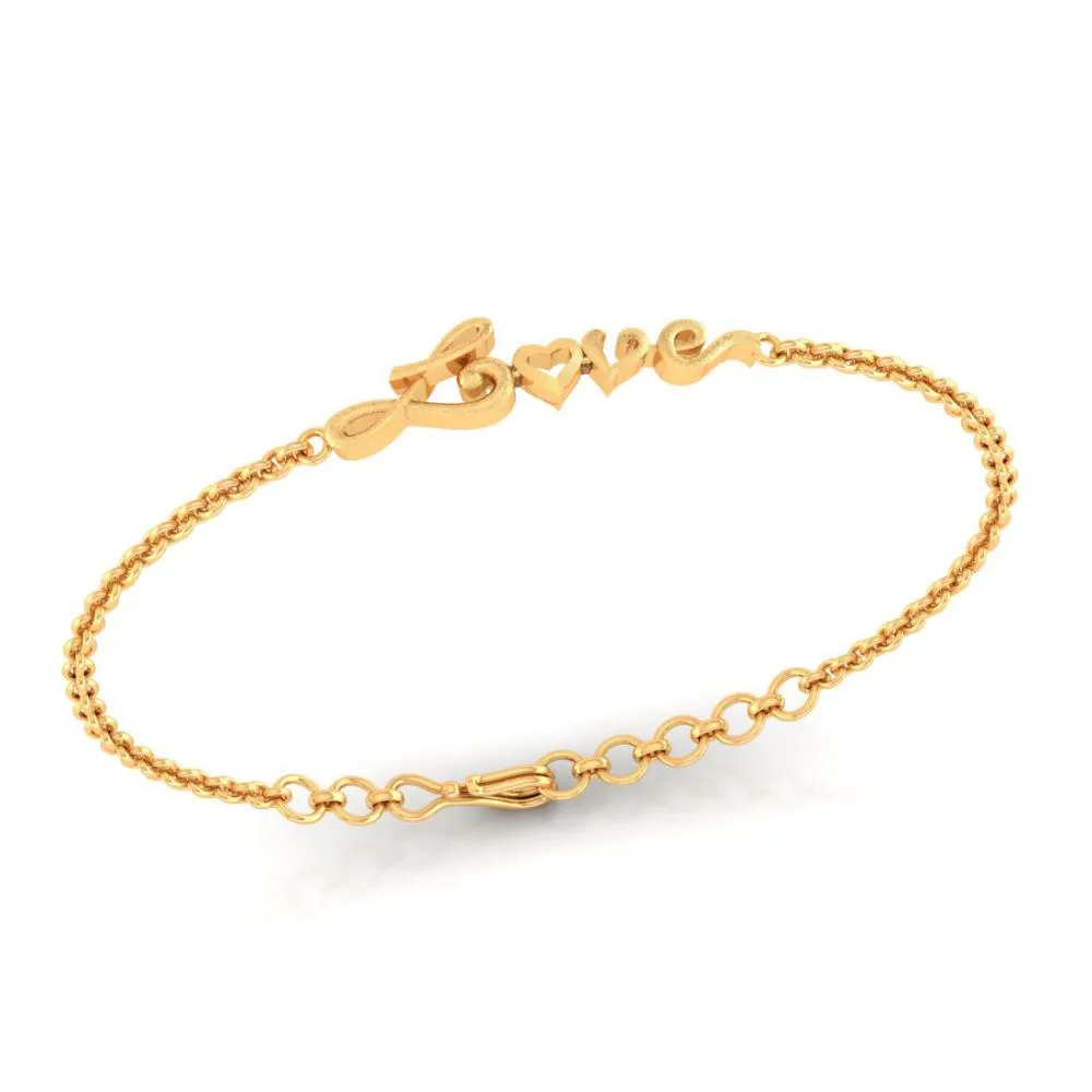 18k 'love' Word Gold Bracelets