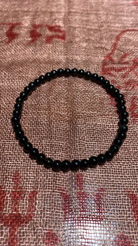 4MM Onyx Bead Bracelet