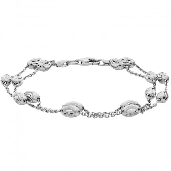 Acotis Silver Bracelet Dia Cut Beads G2587