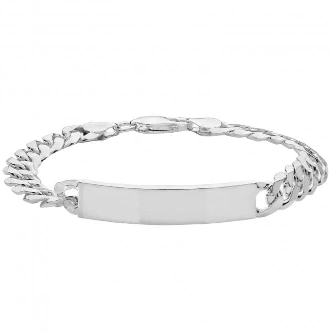 Acotis Silver Id Bracelet Men's Curb G2458