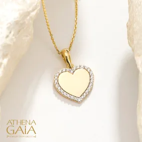 Al'Oro Halo Heart Pendant