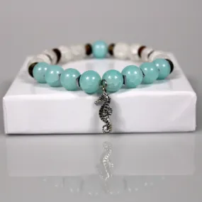 Aquamarine Bead Bracelet