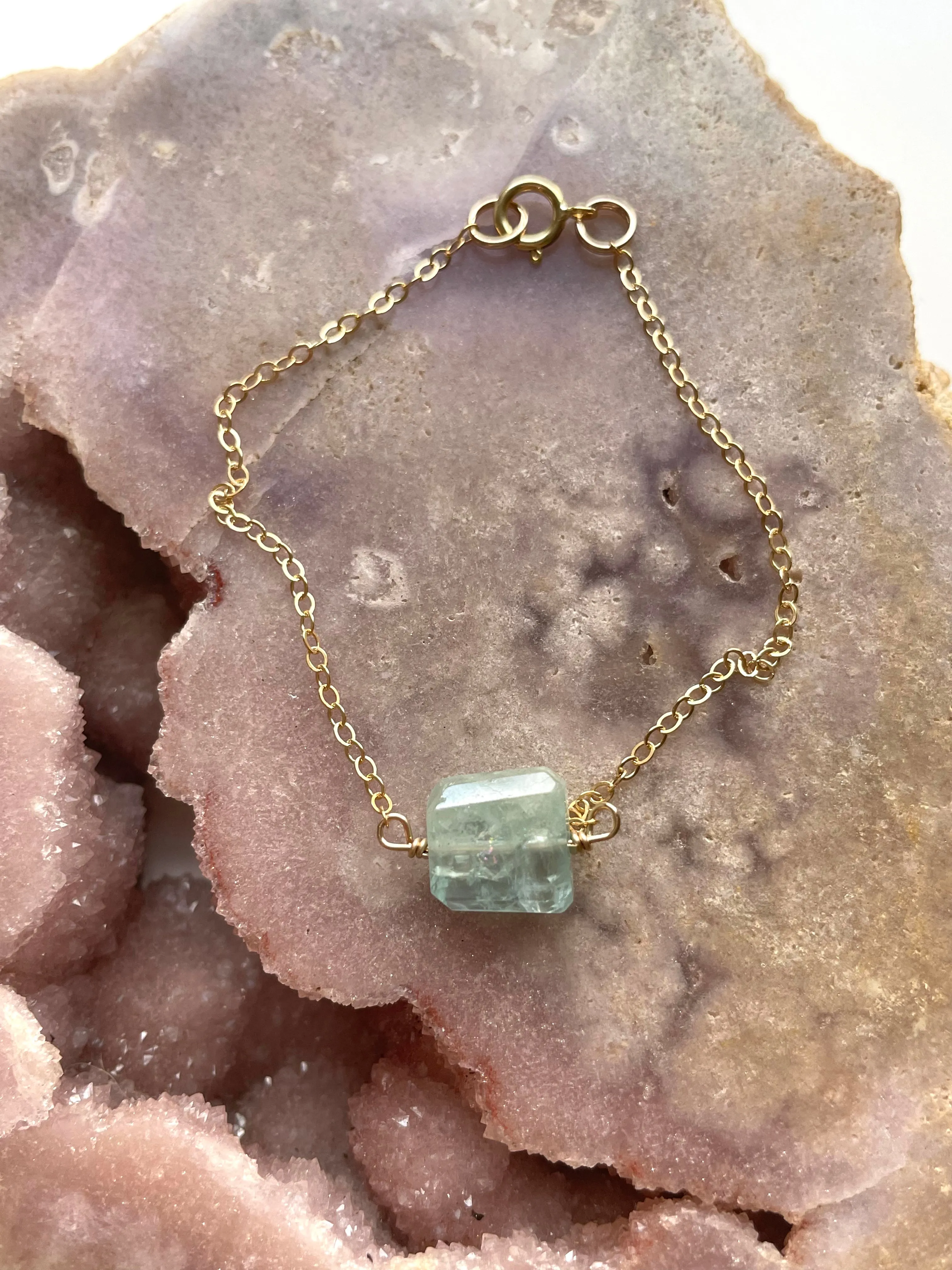 Aquamarine Crystal Bracelet