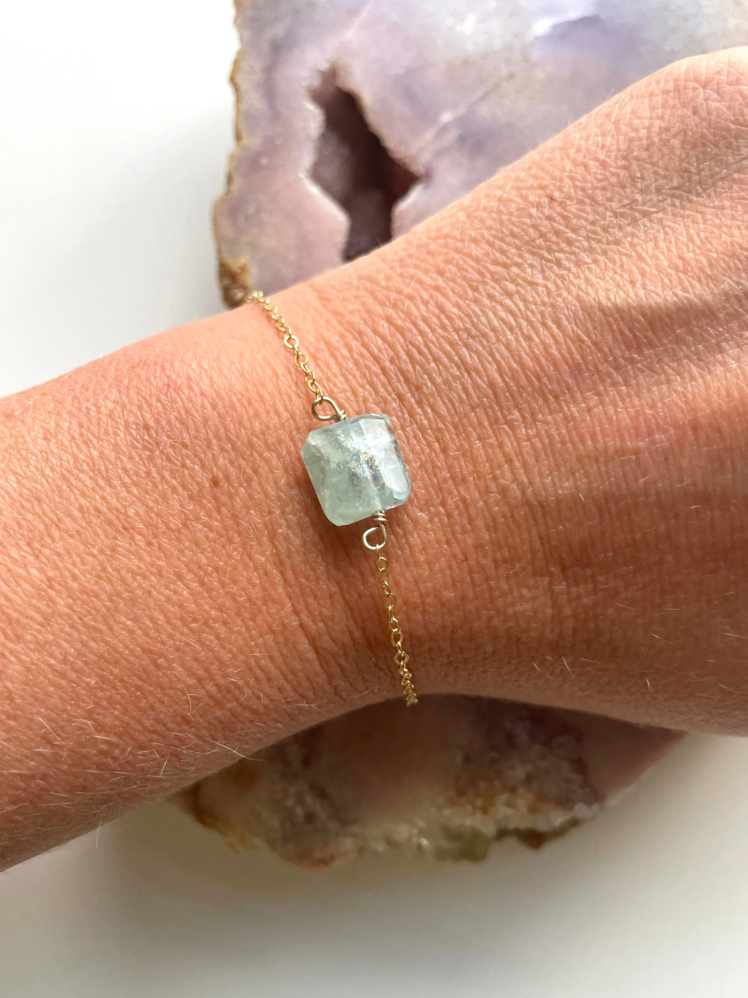 Aquamarine Crystal Bracelet