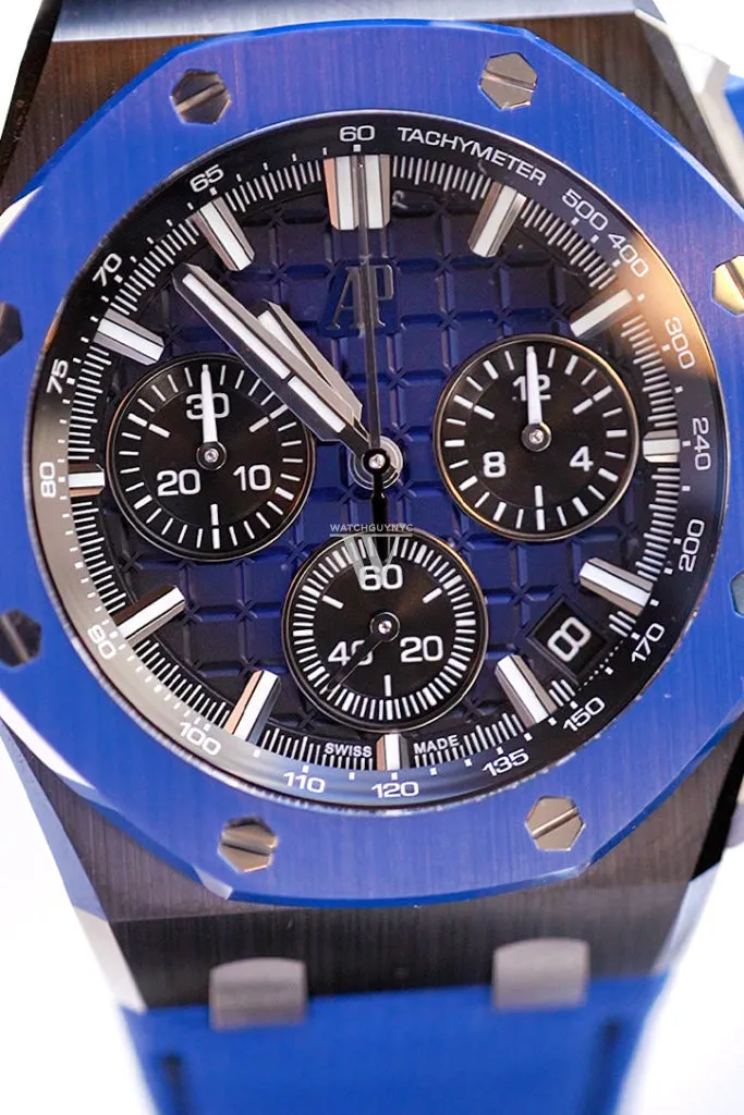 Audemars Piguet Royal Oak Offshore 43 Chronograph Ceramic Blue Dial Watch 26420CE.OO.A043VE.01