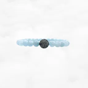 Auspicious Beaded Aquamarine Bracelet 6mm