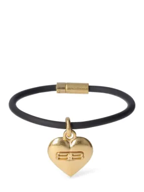 Balenciaga   BB Icon heart brass bracelet 