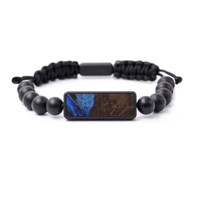 Bead Wood Resin Bracelet - Conserving (Dark Blue, 593219)