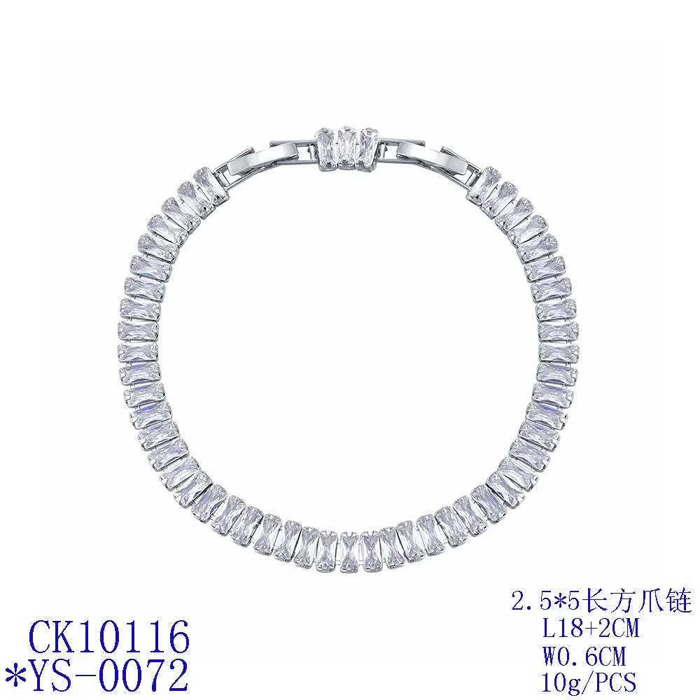 Beauty Square 5A Cubic Zirconia Bracelet Chains  for Women CK10116