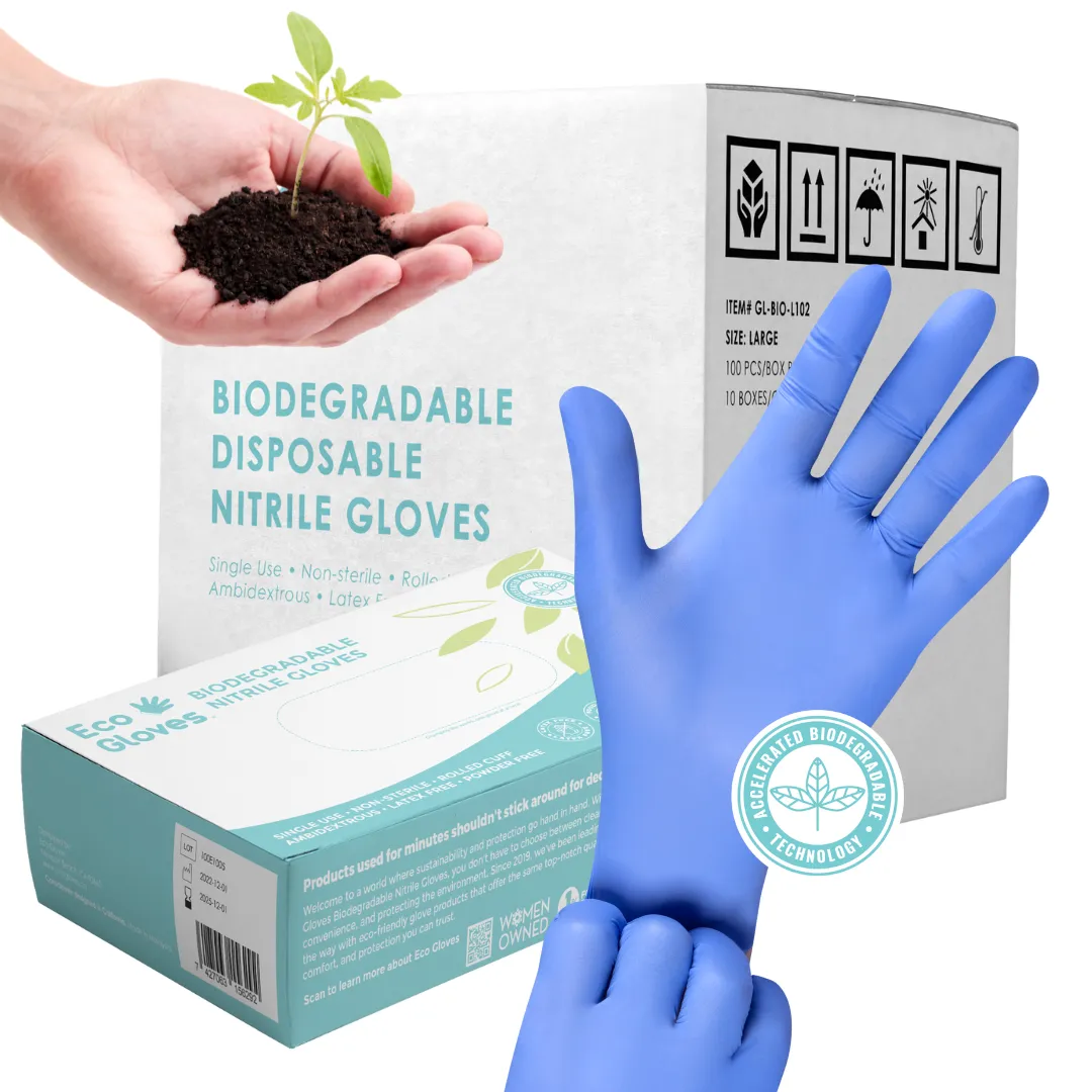 Biodegradable Nitrile Gloves (4.0 Mil) - BLUE VIOLET (Case of 10 Boxes)