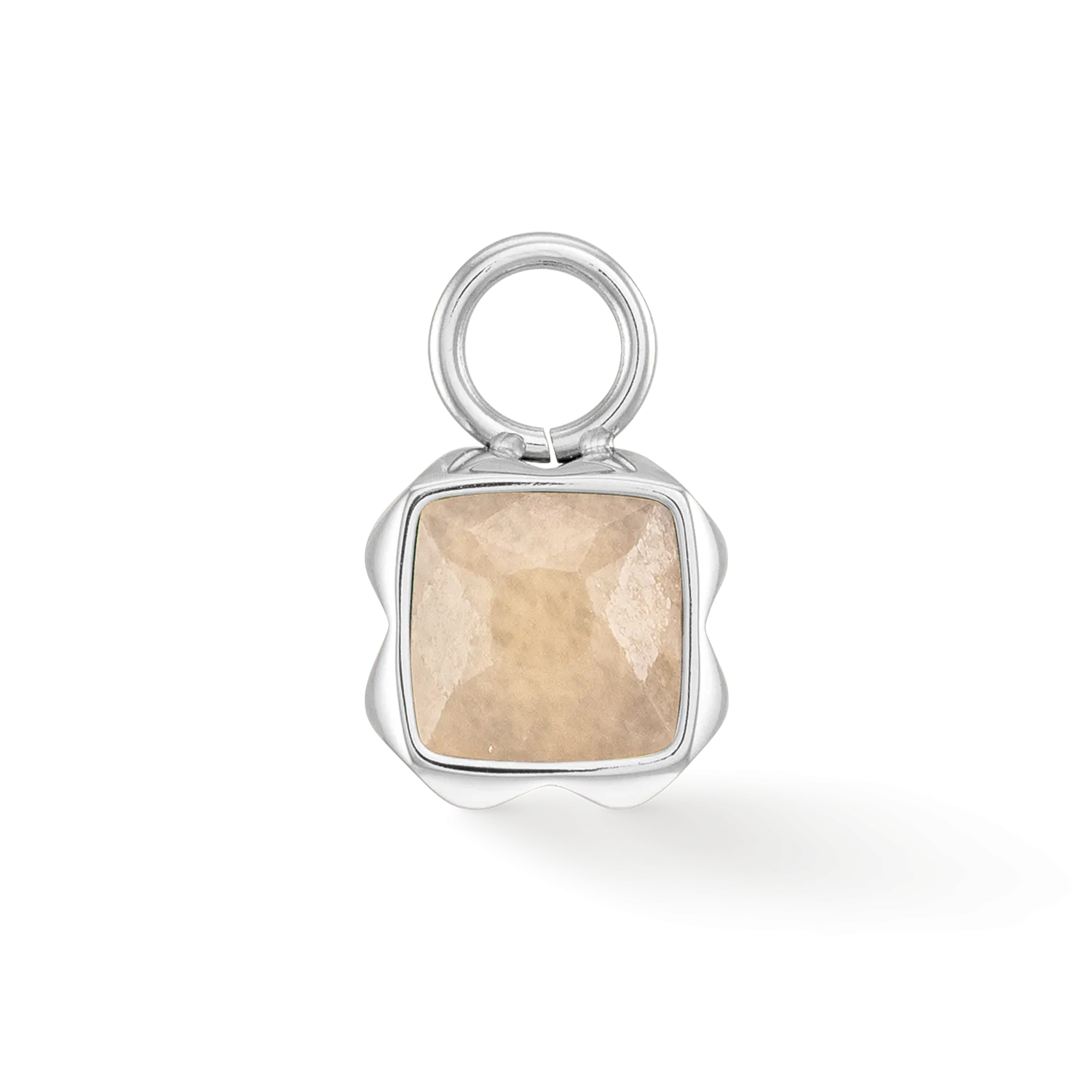 Birthstone June Charm Cream Jade Silver