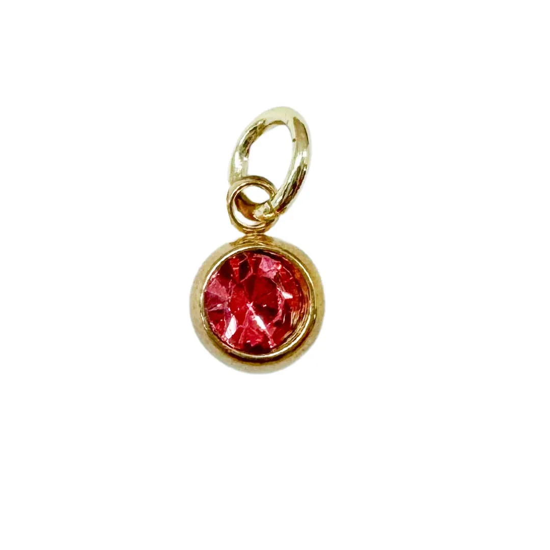 Birthstone Zircon Charm For Charm Necklace & Bracelet