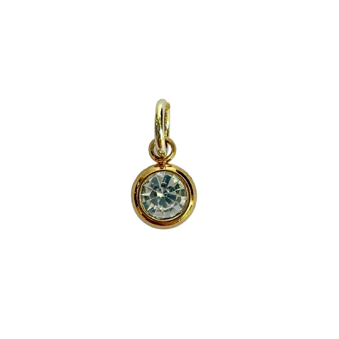 Birthstone Zircon Charm For Charm Necklace & Bracelet