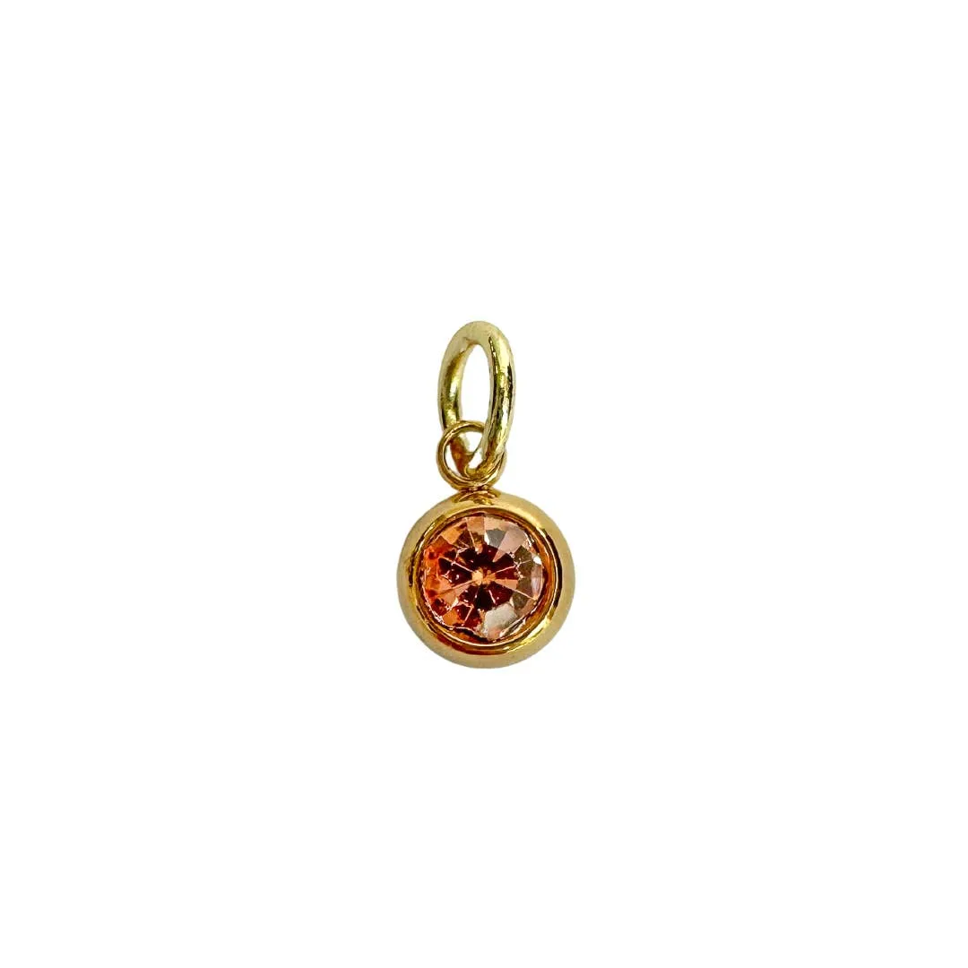 Birthstone Zircon Charm For Charm Necklace & Bracelet