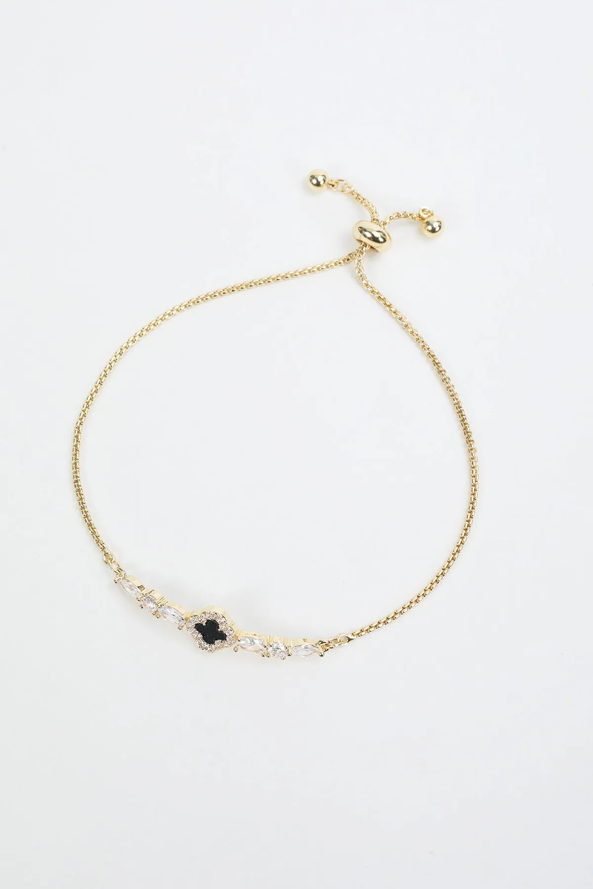 Black Clover Adjustable Gold Bracelet