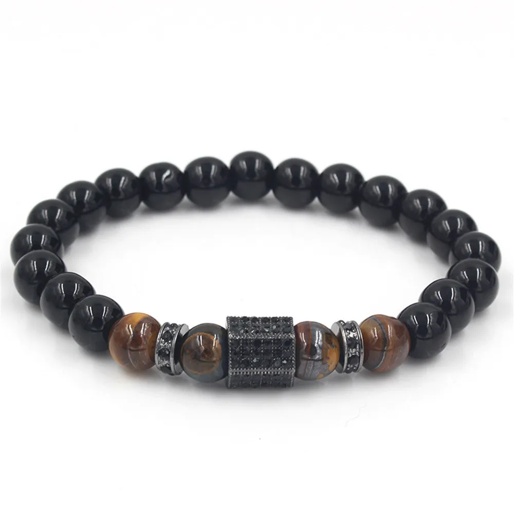 Black Diamond Tiger's Eye Bracelet