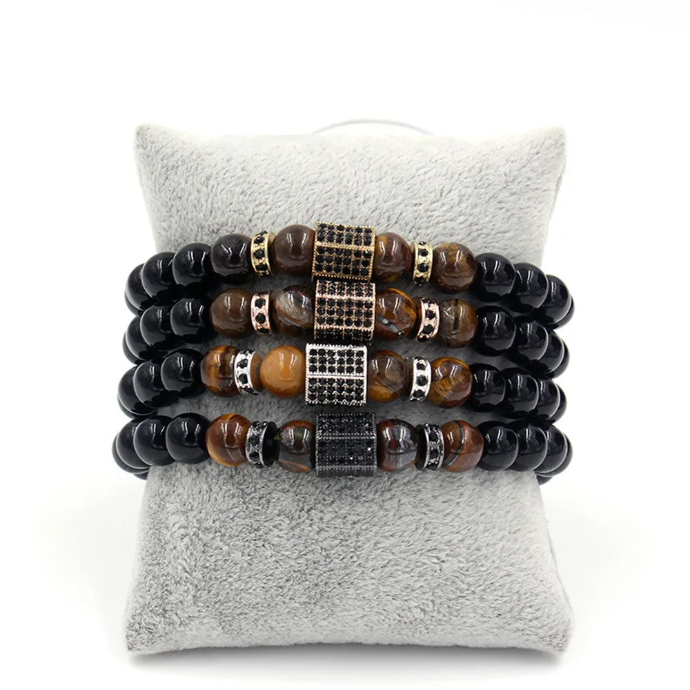 Black Diamond Tiger's Eye Bracelet