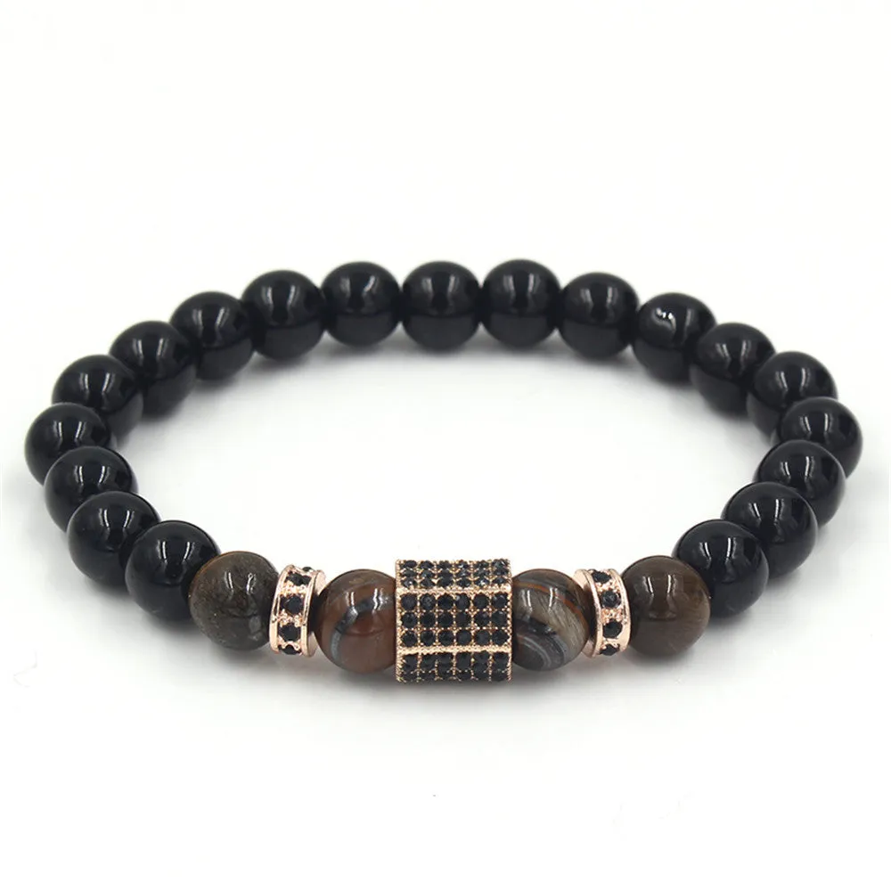 Black Diamond Tiger's Eye Bracelet