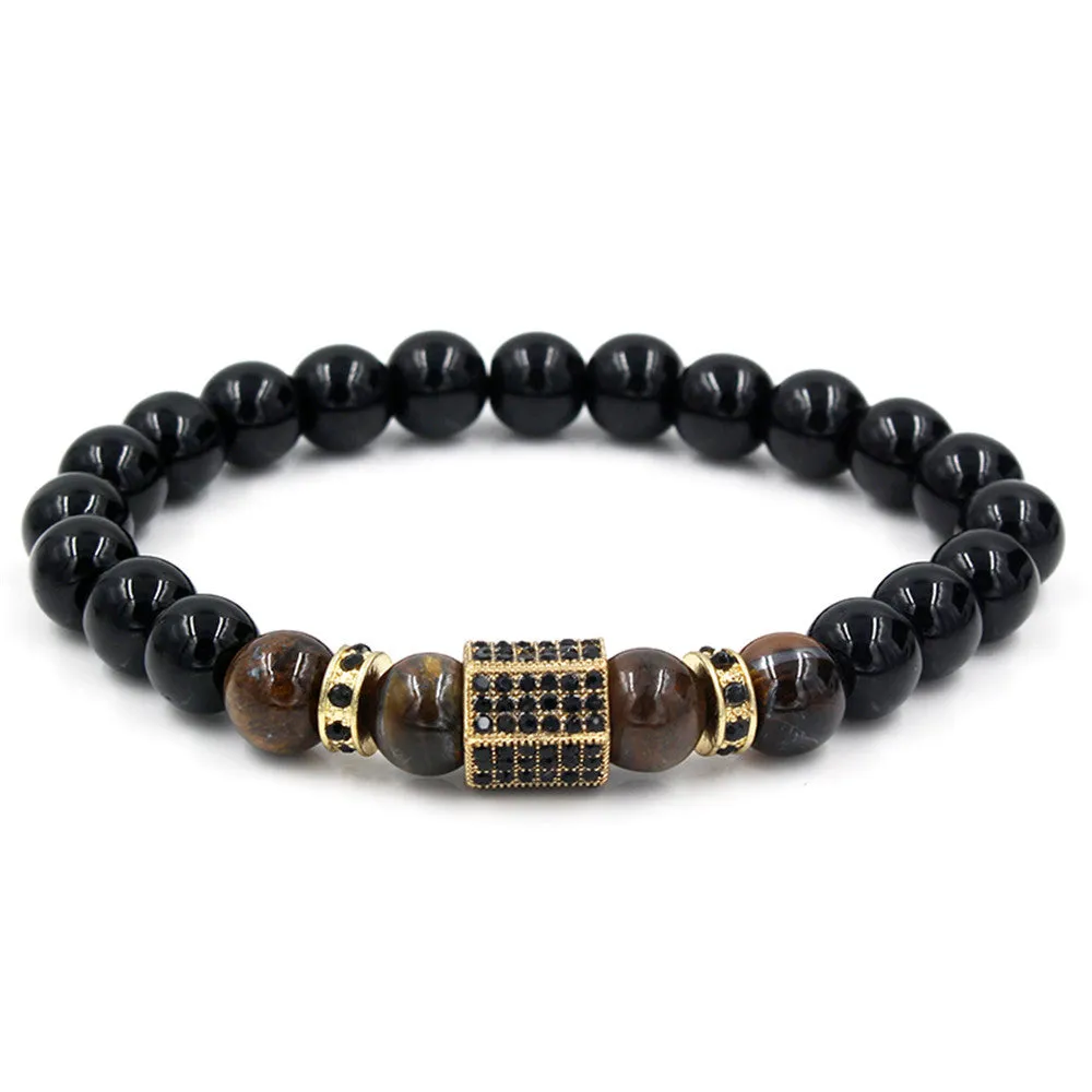 Black Diamond Tiger's Eye Bracelet