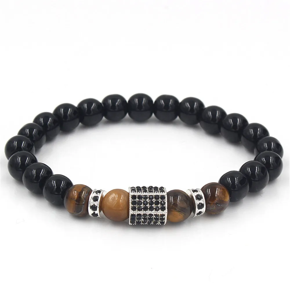 Black Diamond Tiger's Eye Bracelet