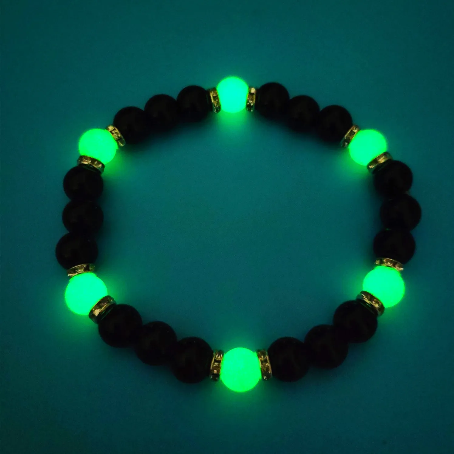 Black Onyx Beaded Bracelet Natural Simple Luminous