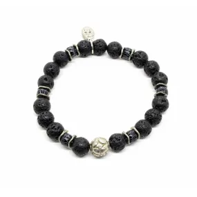 Black Pearl Creations Tiki Lava Stone  Bracelet