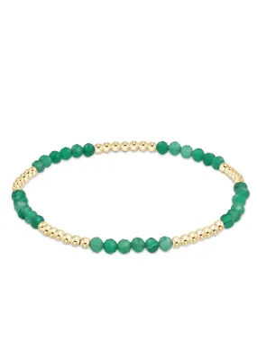 Blissful Pattern 2.5mm Bead Bracelet - Green Onyx