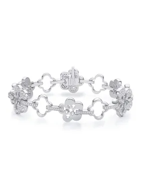 Blossom Classic White Gold Diamond Bracelet