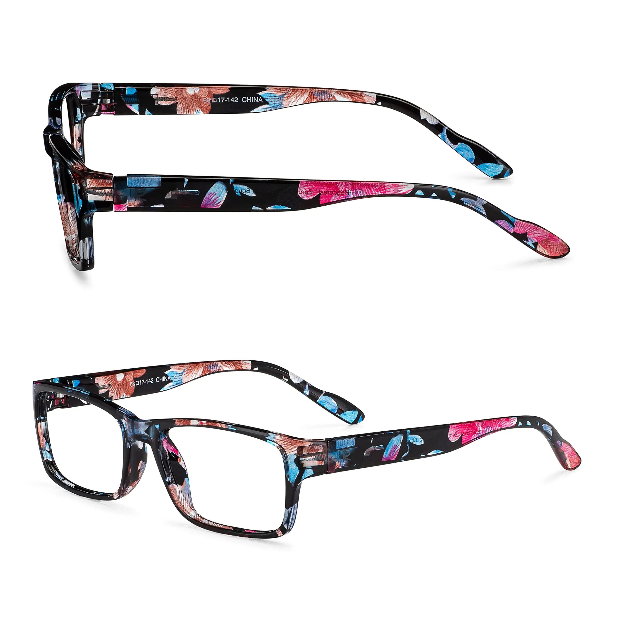 Blue-Light-Blocking-Reading-Glasses-Floral-3-25-Magnification Anti Glare