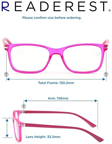 Blue-Light-Blocking-Reading-Glasses-Pink-1-00-Magnification-Computer-Glasses