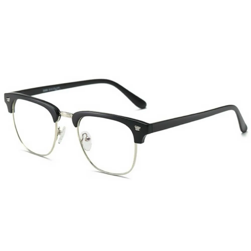 Blue Light Glasses for Computer Anti Glare Half Frame Clubmaster Eyeglasses