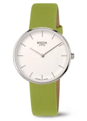 BOCCIA LADIES TITANIUM LIME GREEN VEGAN BAND 3327-07