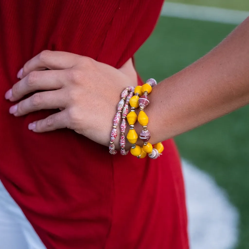 Bracelet -  Garnet & Gold Team Signature