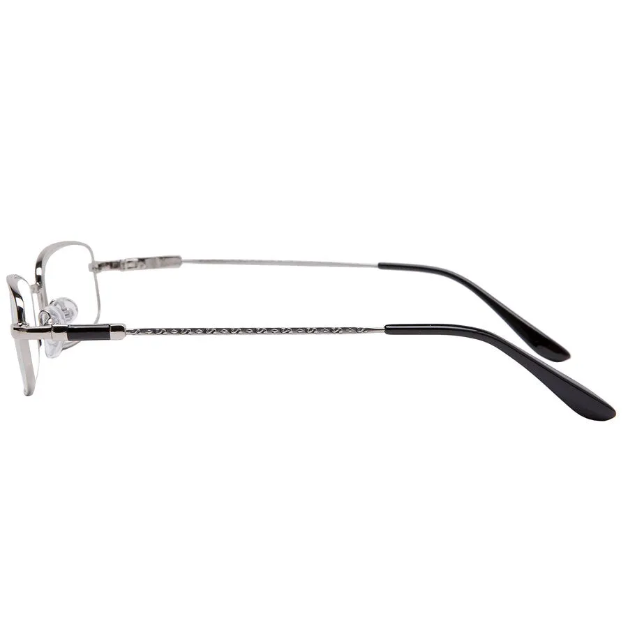 Brightzone Unisex Full Rim Rectangle Alloy Reading Glasses