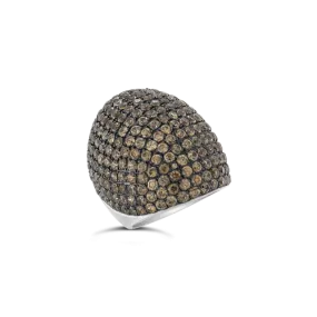 Brown Zircon Dome Ring