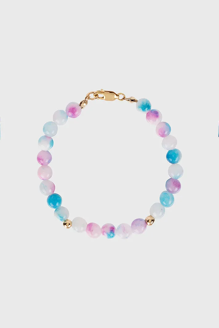 BUBBLE BEAD TIE DYE STRAND BRACELET