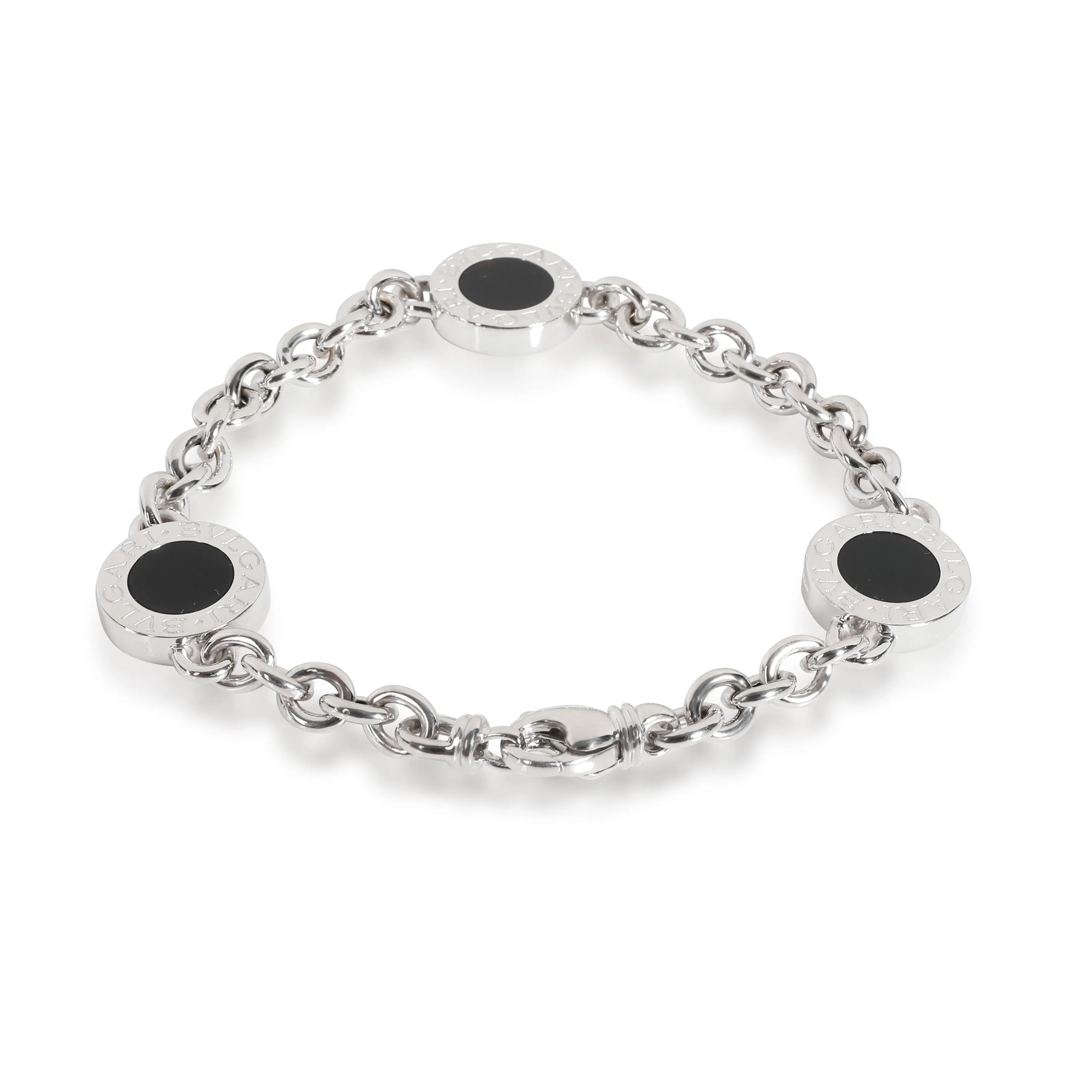 Bulgari Bvlgari Elements Onyx Bracelet in 18K White Gold