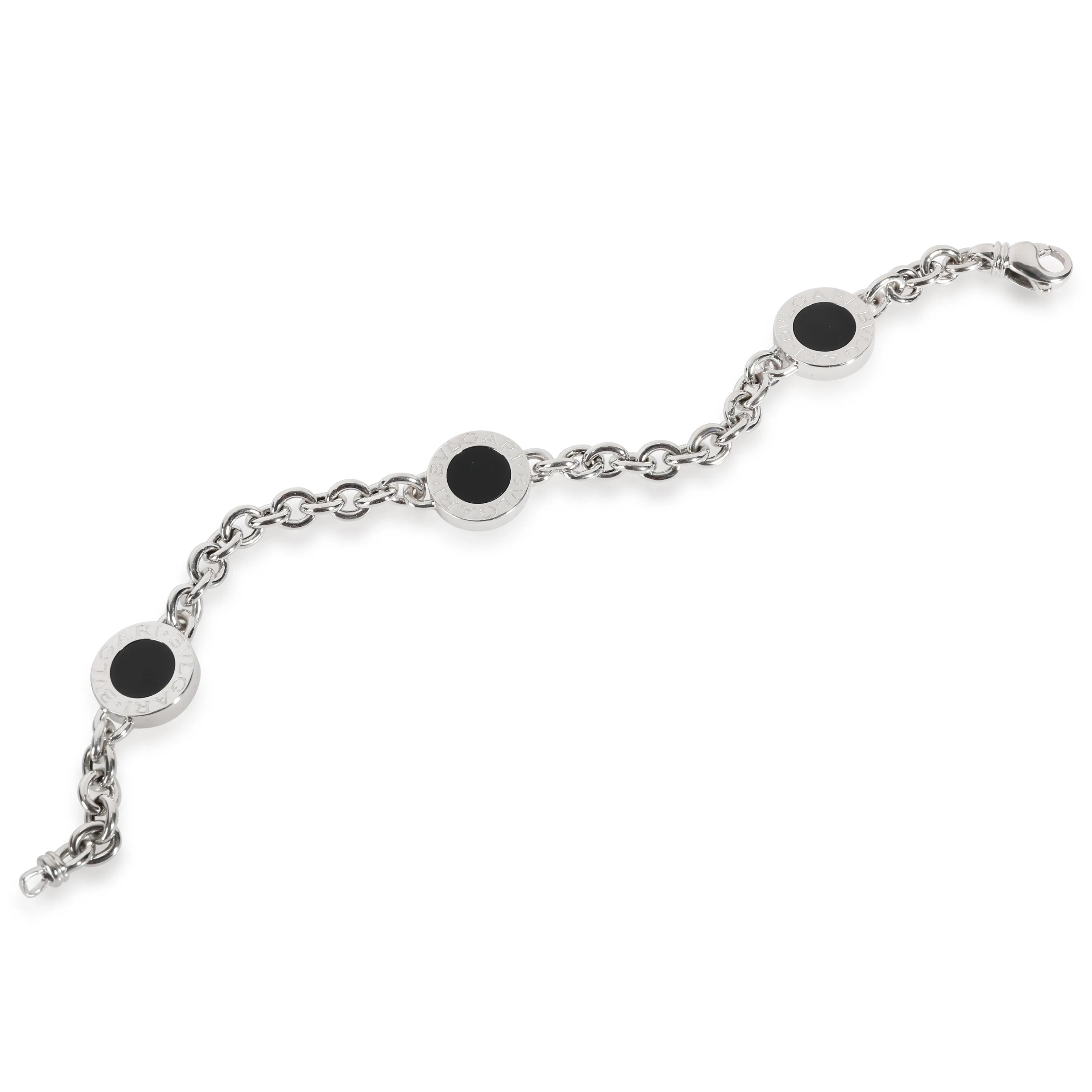 Bulgari Bvlgari Elements Onyx Bracelet in 18K White Gold