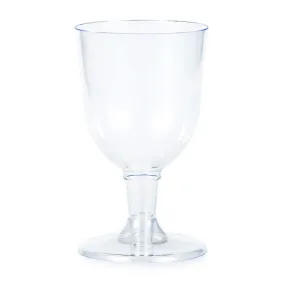 Bulk Pack of 12 Clear Plastic Wine Glasses 5 Oz