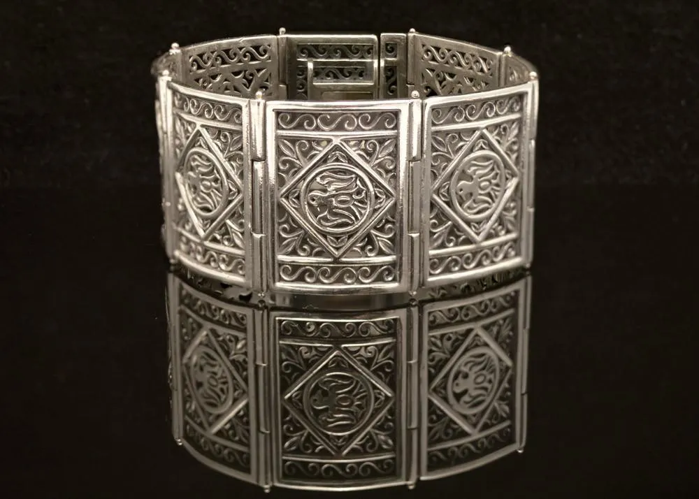 Byzantine Bracelet in Sterling Silver with zircon (B-03)