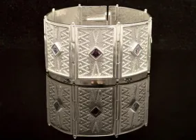 Byzantine Bracelet in Sterling Silver with zircon (B-06)