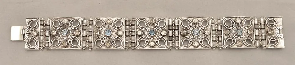 Byzantine Bracelet in Sterling Silver with zircon (B-08)