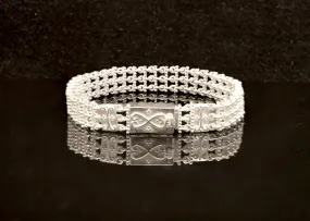 Byzantine Bracelet in Sterling Silver with zircon (B-12)