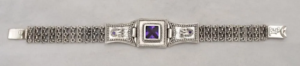 Byzantine Bracelet in Sterling Silver with zircon (B-30)